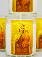 Set di 4 Candele Votive Madonna del Monte Carmelo