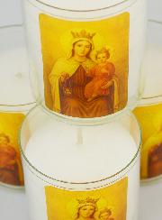 Set di 4 Candele Votive Madonna del Monte Carmelo