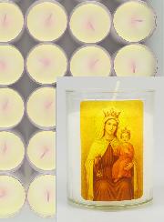 Set di 10 Candele Votive Nostra Signora del Monte Carmelo