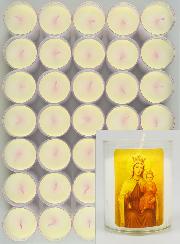 Set di 24 Candele Votive Madonna del Monte Carmelo