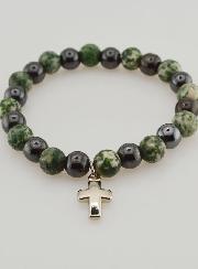 Bracciale in Pietre Naturali - Agata Albero ed Ematite