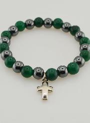 Bracciale in Pietre Naturali - Agata Verde ed Ematite