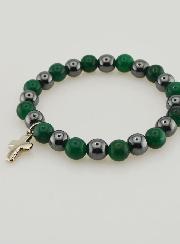 Bracciale in Pietre Naturali - Agata Verde ed Ematite