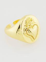 Chevalière Ex Voto in Ottone Dorato Regolabile