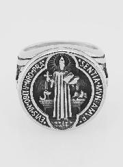 Chevalière di San Benedetto in Acciaio Inox - T19