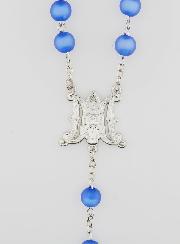Rosario Medaglia Miracolosa Perle Blu