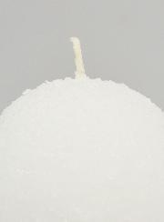 Candela Decorativa Ghiacciata Sfera 8 cm - Bianca