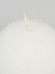Candela Decorativa Ghiacciata Sfera 8 cm - Bianca