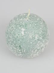 Candela Decorativa Ghiacciata Sfera 8cm - Verde