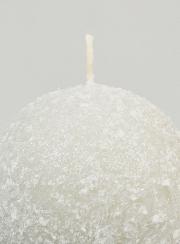 Candela di Natale Palla Ghiacciata 8cm - Argento