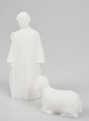 Presepe di Natale in Alabastro - Pastore e Pecora 9cm