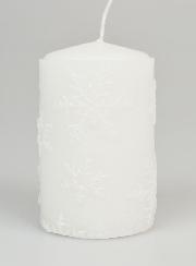 Candela Decorativa Cristalli di Neve - Bianco