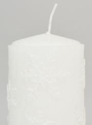 Candela Decorativa Cristalli di Neve - Bianco