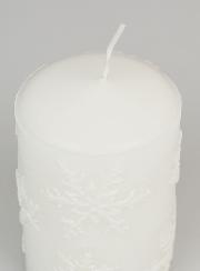 Candela Decorativa Cristalli di Neve - Bianco