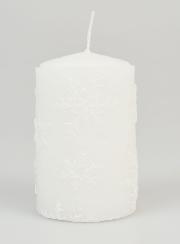 Candela di Natale Fiocchi di Neve - Bianco