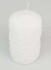 Candela di Natale Fiocchi di Neve - Bianco