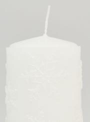 Candela di Natale Fiocchi di Neve - Bianco