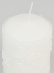 Candela di Natale Fiocchi di Neve - Bianco