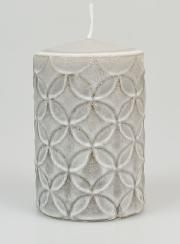 Candela Decorativa Effetto Ceramica – Grigia