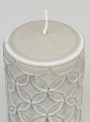 Candela Decorativa Effetto Ceramica – Grigia