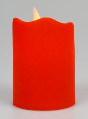Candela da Chiesa Elettrica a Batteria - Rossa