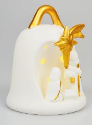 Statua della Natività a Campana Luminosa - 14 cm