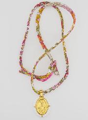 Collana Religiosa con Cordoncino Liberty - Medaglia Miracolosa Perlata
