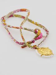 Collana Religiosa con Cordoncino Liberty - Medaglia Miracolosa Perlata