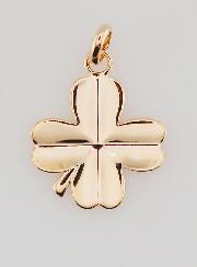 Ciondolo Quadrifoglio in Oro Placcato - 17 mm