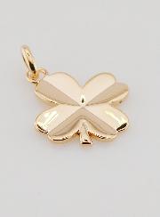 Ciondolo Quadrifoglio in Oro Placcato - 17 mm