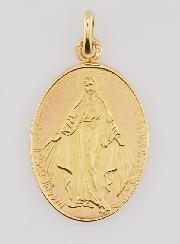 Medaglia Miracolosa in Oro 18k - 25 mm