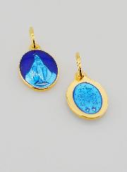 Medaglia Miracolosa Argento Dorato & Smalto 2 Toni - 10 mm