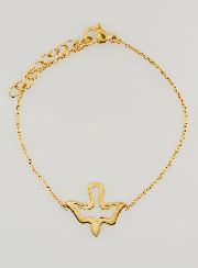 Bracciale Spirito Santo Traforato in Inox Dorato