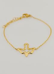 Bracciale Spirito Santo Traforato in Inox Dorato