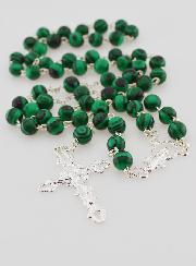 Rosario Madonna Miracolosa Argento 925 & Malachite