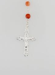 Rosario Madonna Miracolosa Argento 925 & Corniola