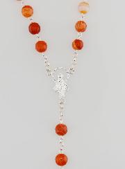 Rosario Madonna Miracolosa Argento 925 & Corniola