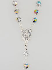 Rosario Madonna Miracolosa Argento 925 & Cristallo