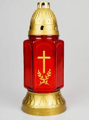 Candela Cimiteriale in Vetro - 25 cm