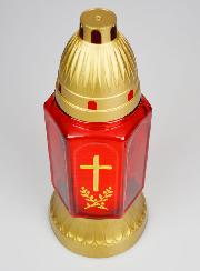 Candela Cimiteriale in Vetro - 25 cm