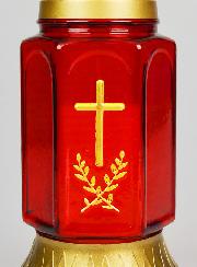 Candela Cimiteriale in Vetro - 25 cm