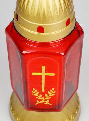 Candela Cimiteriale in Vetro - 25 cm