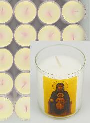 Set di 10 Candele Votive  Madonna di Montserrat