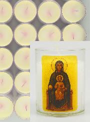 Set di 24 Candele Votive Madonna di Montserrat