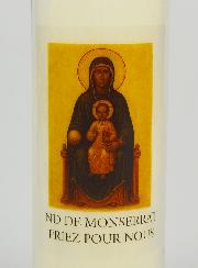 Candela per Novena alla Madonna di Montserrat