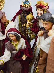 Grande Presepe di Natale 11 Personaggi con Stoffa - 40 cm