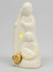 MeritMode Set Presepe 12 Pezzi Sacra Famiglia – Statuine In Resina Bianco Crema Dipinte A Mano – 12,7 Cm