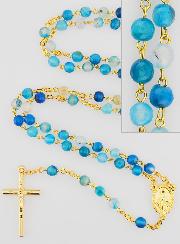 Rosario Medaglia Miracolosa in Agata - Catena Dorata