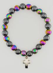 Bracciale in Pietre Naturali - Quarzo Titanio & Ematite