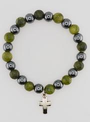 Bracciale in Pietre Naturali di Vésuvianite & Ematite